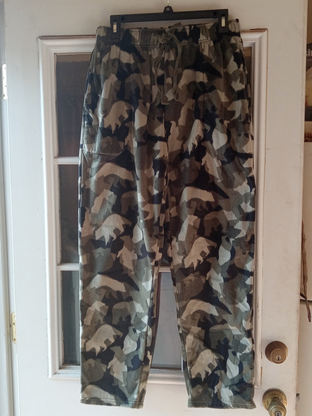 Cuddl Duds Men's Olive Camo Drawstring Lounge Pants